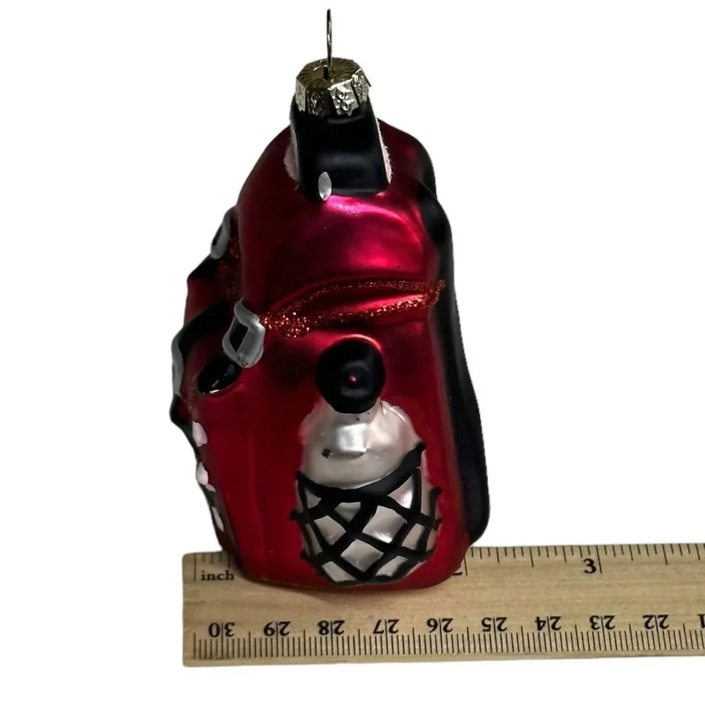 Blown Mercury‎ Glass Christmas Ornament Red Backpack 4.5